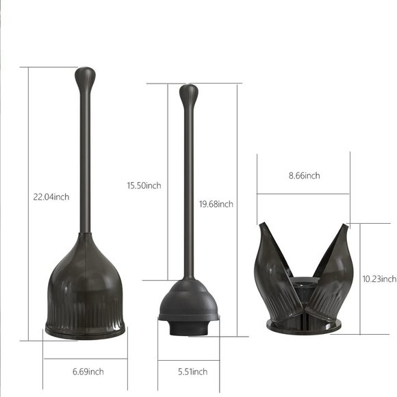 New Toilet Plunger with Holder - Picture 6 of 8